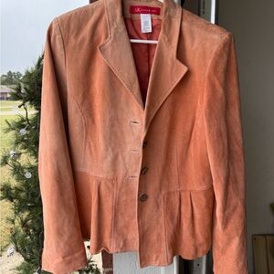 Anne Klein Women's LEATHER Coral Blazer